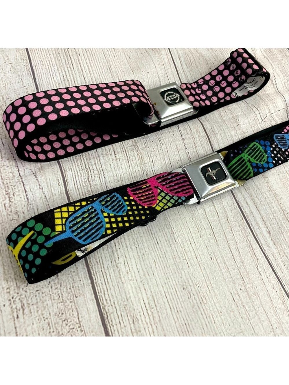FORD MUSTANG & NISSAN Vintage Car Seat Belts By Buckle Down